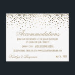Gold Confetti auf White Wedding Unterkunft Pos Postkarte<br><div class="desc">Mit dieser hübschen, gläsernen Postkarte können Sie Ihren außerhalb der Stadt gelegenen Gästen bei der Suche nach den gewünschten Informationen behilflich sein. Ihre Informationen werden sowohl in traditionellen als auch in Kunst Deko-Schriftart mit Imitaten Goldfolie Akzente erscheinen. Bitte verwenden Sie die vorgegebenen Vorlagenfelder, um Ihre eigenen Daten hinzuzufügen. Klicken Sie...</div>