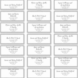 Gold Confetti | Black Wedding Guest Address Labels