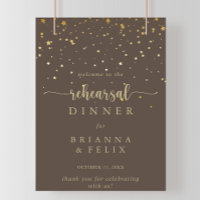 Gold Confetti Brown Probe Dinner Willkommen