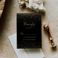 Gold Confetti Calligraphy Extravagant Script UAWG