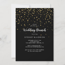 Gold Confetti | Einladung zum Black Wedding Brunch