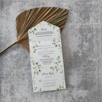 Gold Confetti Eucalyptus Foliage Wedding