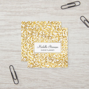 Gold Confetti Event Planner Cartes de visite