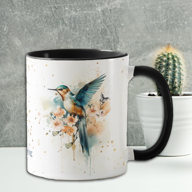 Gold Confetti Fantasy Hummingbird Tasse (Von Creator hochgeladen)