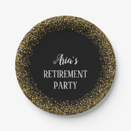 Gold Confetti für Teller des Black Retirement Part