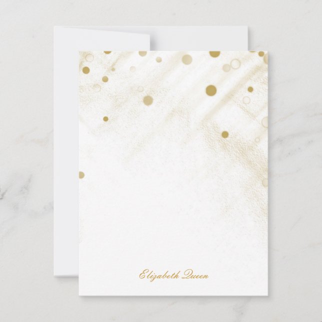 Gold Confetti Glitzer Dots Einladungs-Stationery Einladung (Vorderseite)