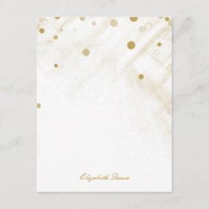 Gold Confetti Glitzer Dots Einladungs-Stationery Einladung