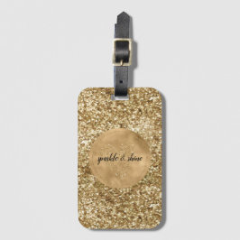 Gold Confetti Glitzer Herz Gepäckanhänger