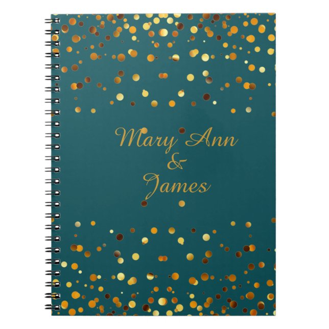 Gold Confetti Glitzer Imitate Lila Handwerk zeichn Notizblock (Vorderseite)