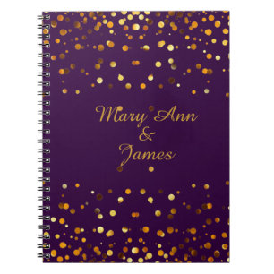 Gold Confetti Glitzer Imitate Lila Handwerk zeichn Notizblock