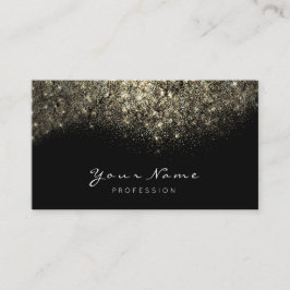Gold Confetti Glitzer Makeup Artist Lashes Visitenkarte