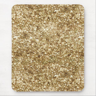 Gold Confetti Glitzer Mousepad