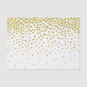 Gold Confetti Hearts Seidenpapier