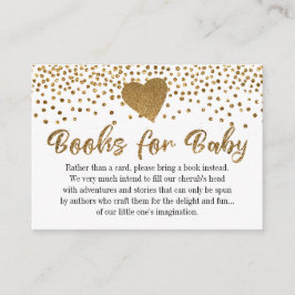 Gold Confetti Heft Book Request Insert Cards
