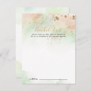 Gold Confetti Hochzeitszettelkarten für Wasserfarb Postkarte