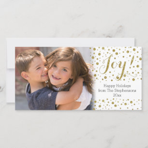 Gold Confetti Joy Carte photo