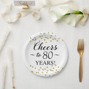 Gold Confetti jubelt auf 80 Jahre Pappteller