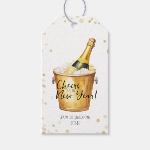 Gold Confetti jubelt für das neue Jahr Geschenkanhänger