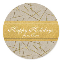 Gold Confetti Kraft Papier Rustikale Urlaubsaufkle