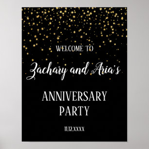 Gold Confetti Party zum Schwarzen Jahrestag Willko Poster
