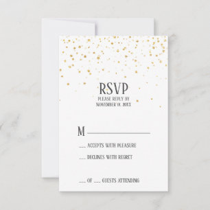 Gold Confetti RSVP Party