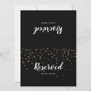 Gold Confetti   Schwarze Hochzeit vorbehaltenes Ze