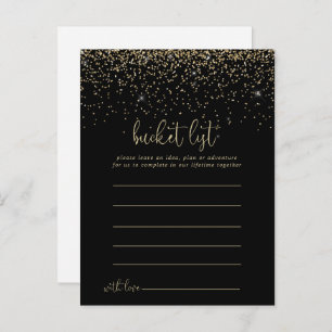 Gold Confetti Script Bucket List Cards Postkarte