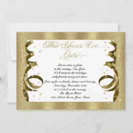 Gold Confetti Silvester Party Einladung