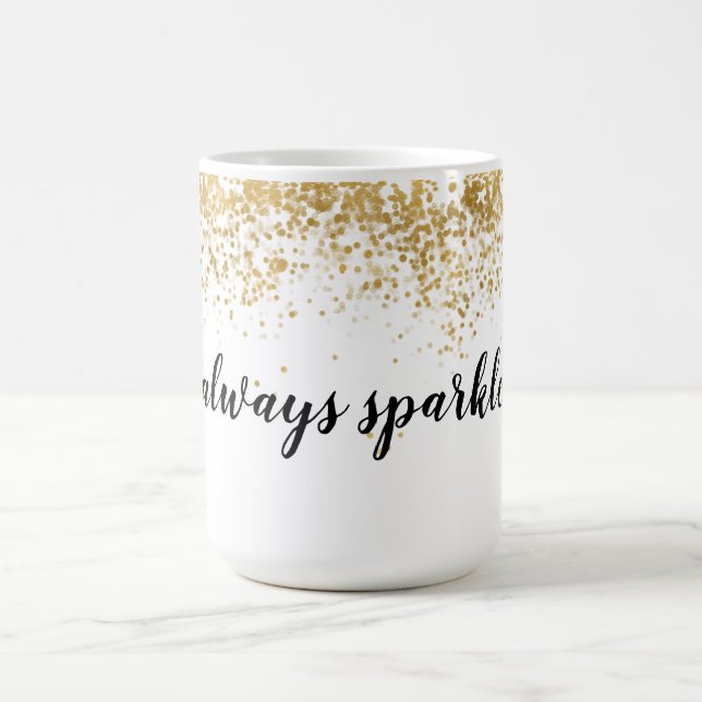 Gold Confetti Sparkle Kaffeetasse (Mittel)