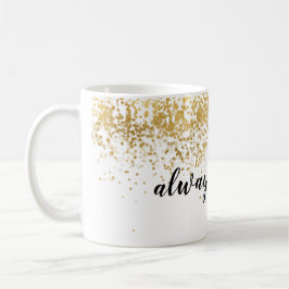 Gold Confetti Sparkle Kaffeetasse