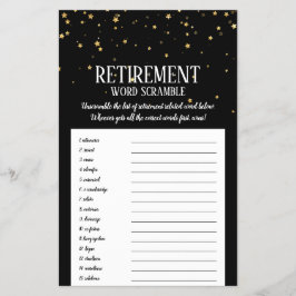 Gold Confetti über das Scramble für Black Retireme Flyer