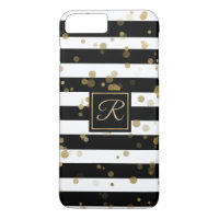 Gold Confetti und Stripes iPhone 8 Plus Fall
