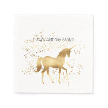 Gold Confetti Unicorn Geburtstag