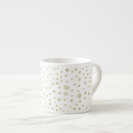 Gold Confetti Wassercolor Dots Espresso Tasse