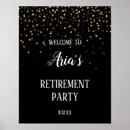Gold Confetti zum Party für die Anzahlung an die A Poster