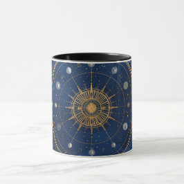 Gold Constellation Astrology Coffee Cup Tasse