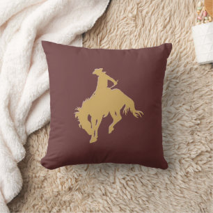 Gold Cowboy Bucking Horse Kissen