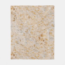 Gold Cowhide Print Metallic Minimaler Western Fleecedecke