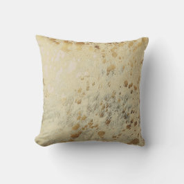 Gold Cowhide Print Metallic Throw Kissen