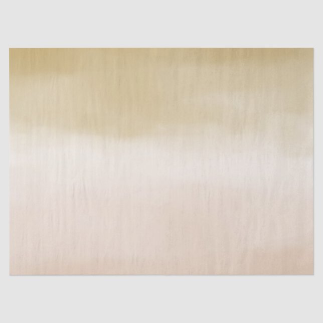 Gold Cream Peach Ombre Leben ist schön Seidenpapier (Vorderseite)