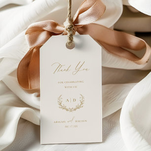 Gold & Cream Wedding Day Danke für Ihr Interesse T Geschenkanhänger