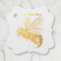 Gold Creepy Gothic Bee Skulls on Wings