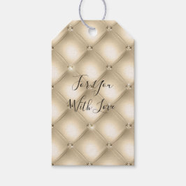 Gold Creme Champagne Diamond Geschenkanhänger