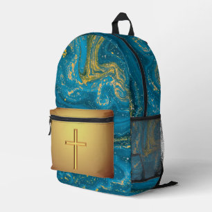 Gold Cross Bedruckter Rucksack