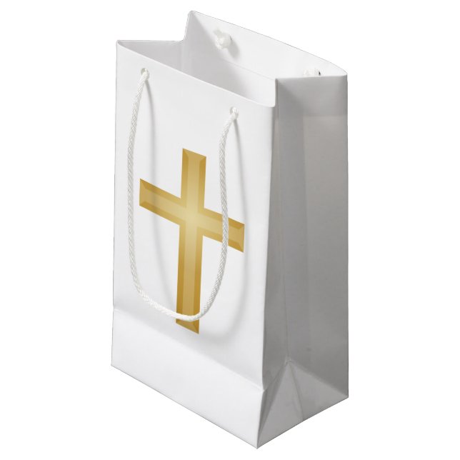 Gold Cross Kleine Geschenktüte (Vorderseite Schrägansicht)