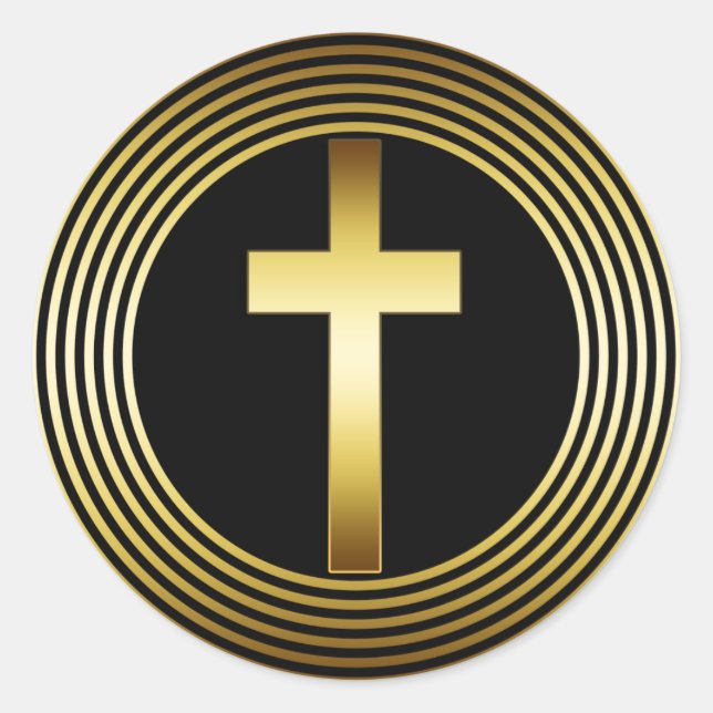 GOLD CROSS RUNDER AUFKLEBER (Vorderseite)