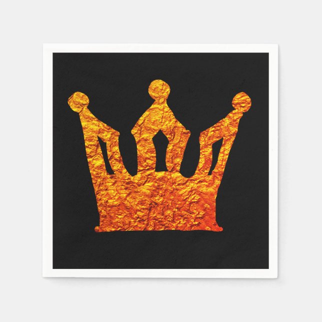 Gold Crown Standard Cocktail Napkin Serviette (Vorderseite)