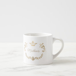Gold Crown Wappen Personalisiert Espresso Cup Espressotasse