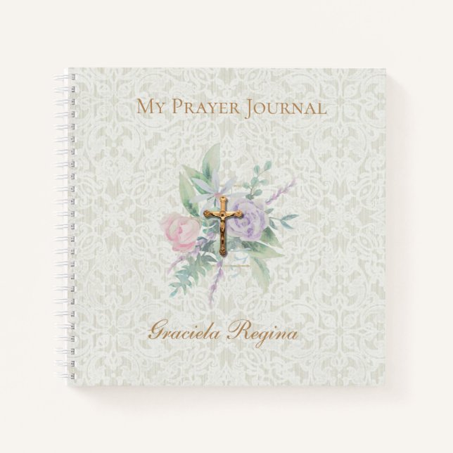 Gold Crucifix | BLUME | Gebete | Journal Notizbuch (Vorderseite)