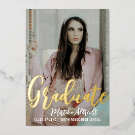 Gold Curry Overlay | Foto Graduation Party Folieneinladung